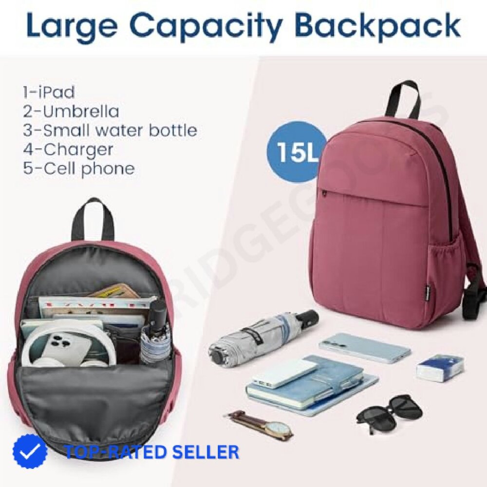 Mini Backpack Water-Resistant Daypack Adjustable … - image 6